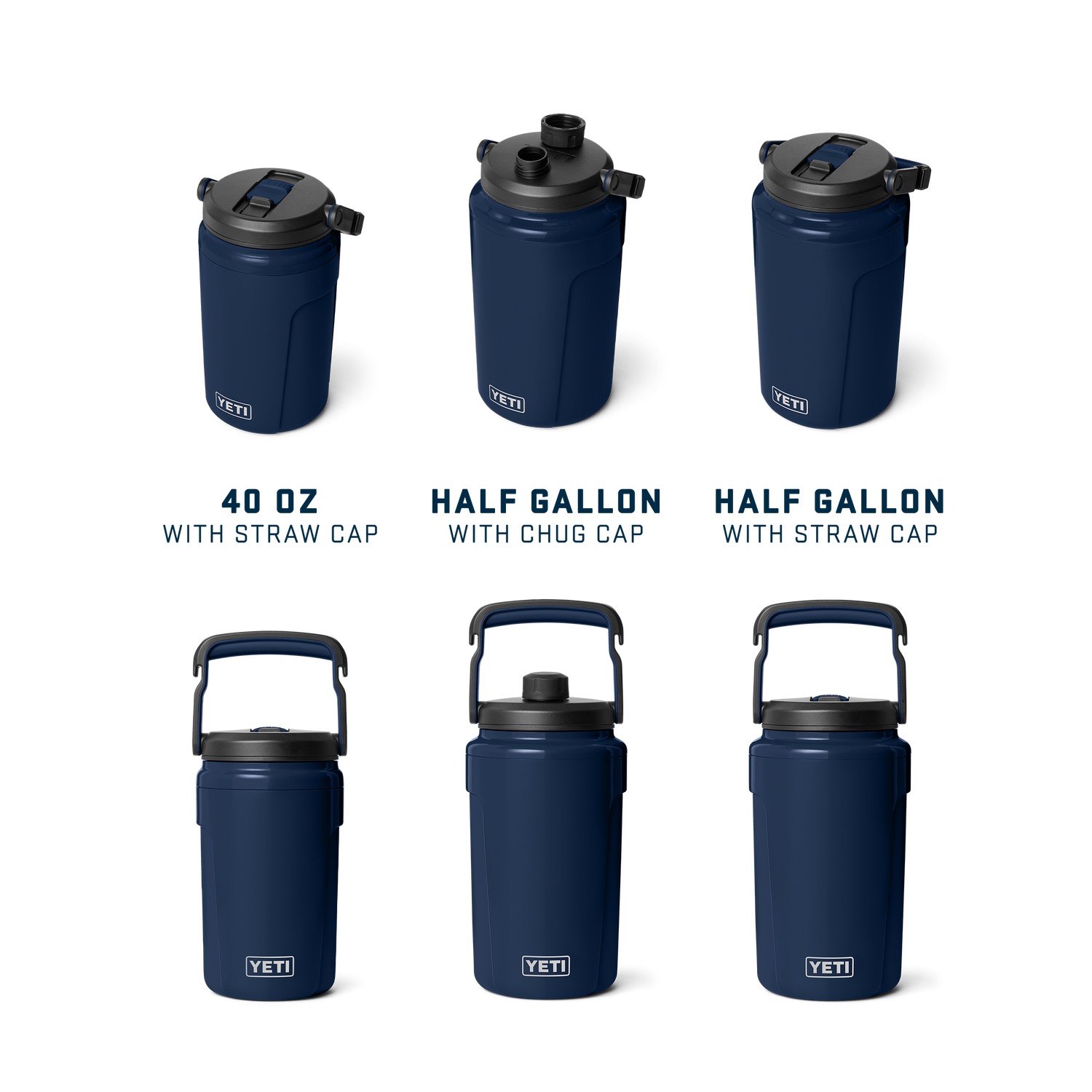 Silo™ Half Gallon (1.9 L) Jug with Straw Cap Navy