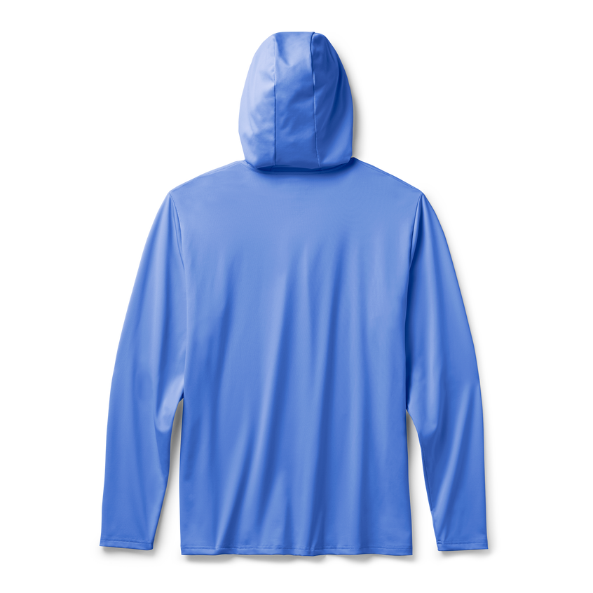 YETI Badge Hooded Long Sleeve Sunshirt Offshore Blue Offshore Blue