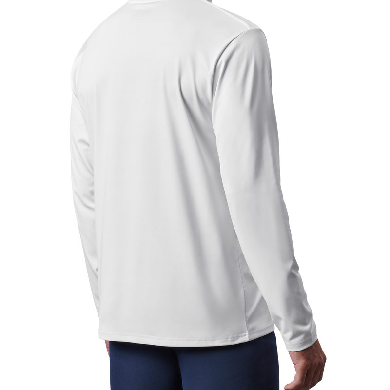 YETI Badge Hooded Long Sleeve Sunshirt White White