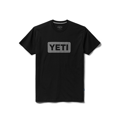 YETI Premium Logo Badge Short Sleeve T-Shirt Black Black/Grey