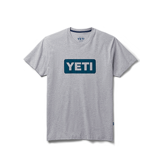 Yeti Men's Brushed Fleece Logo Pullover Hoodie - Heather Grey M / Heather Gray