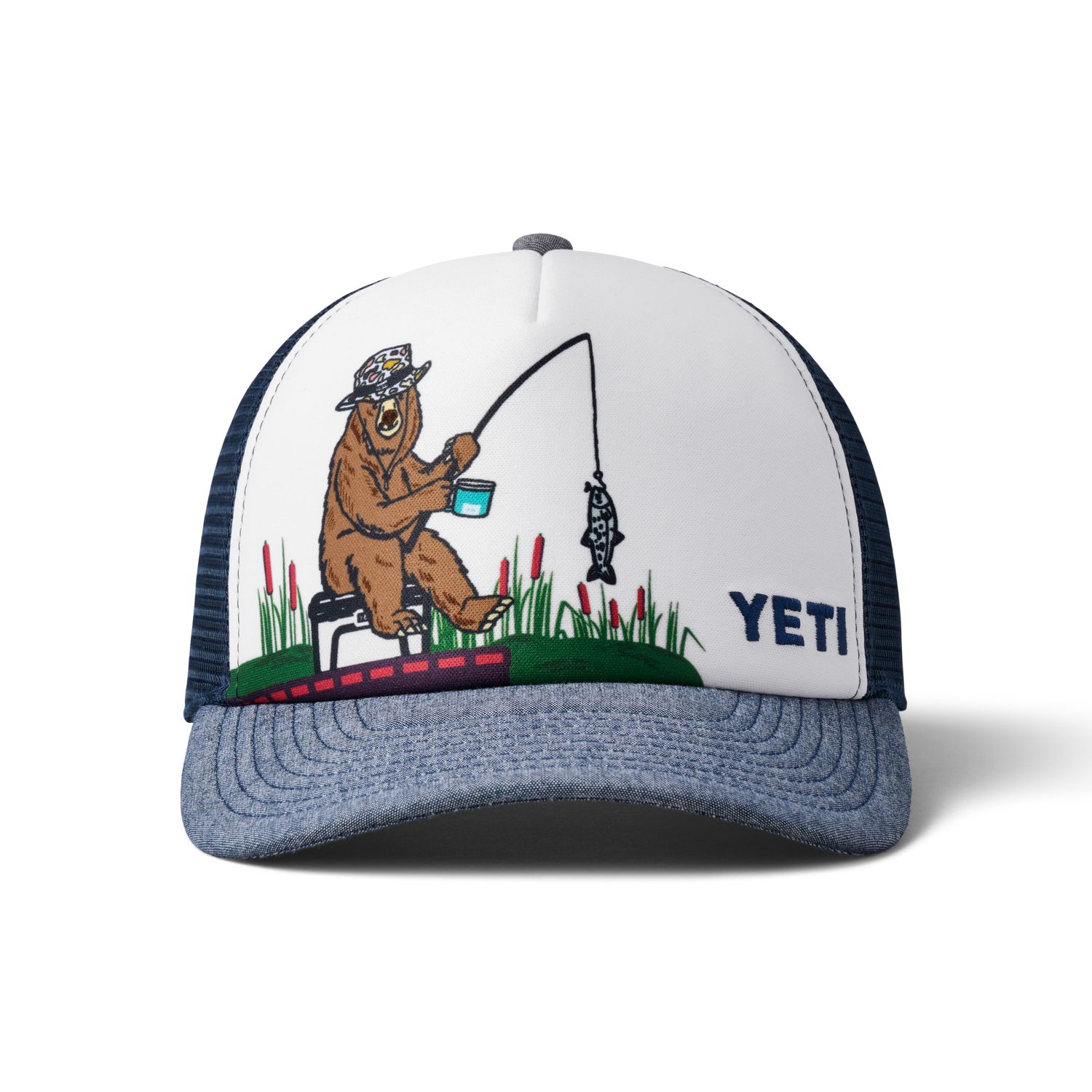 Kids' Fishing Bear Trucker Hat YETI New Zealand