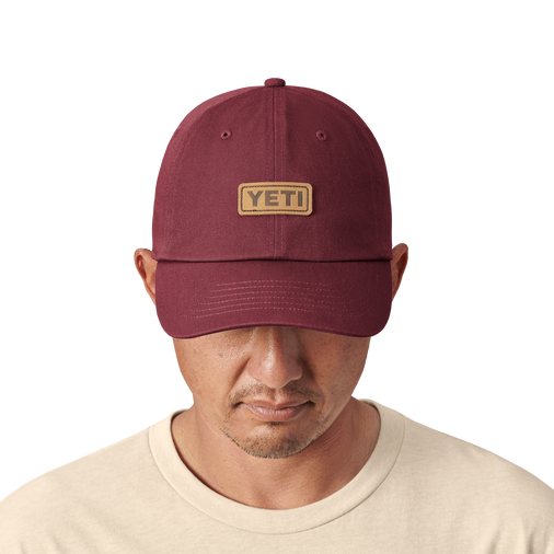 YETI Batter Trucker Hat Maroon with Badge